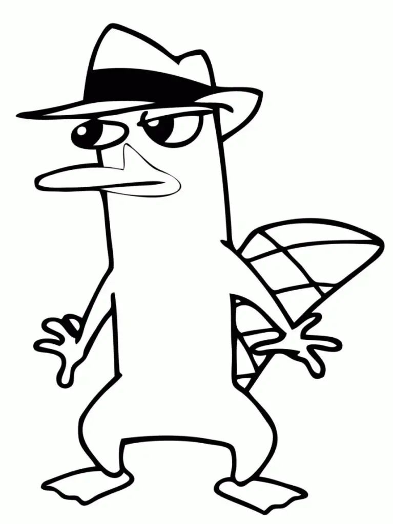Çocuklar İçin Perry The Platypus Boyama Sayfaları 