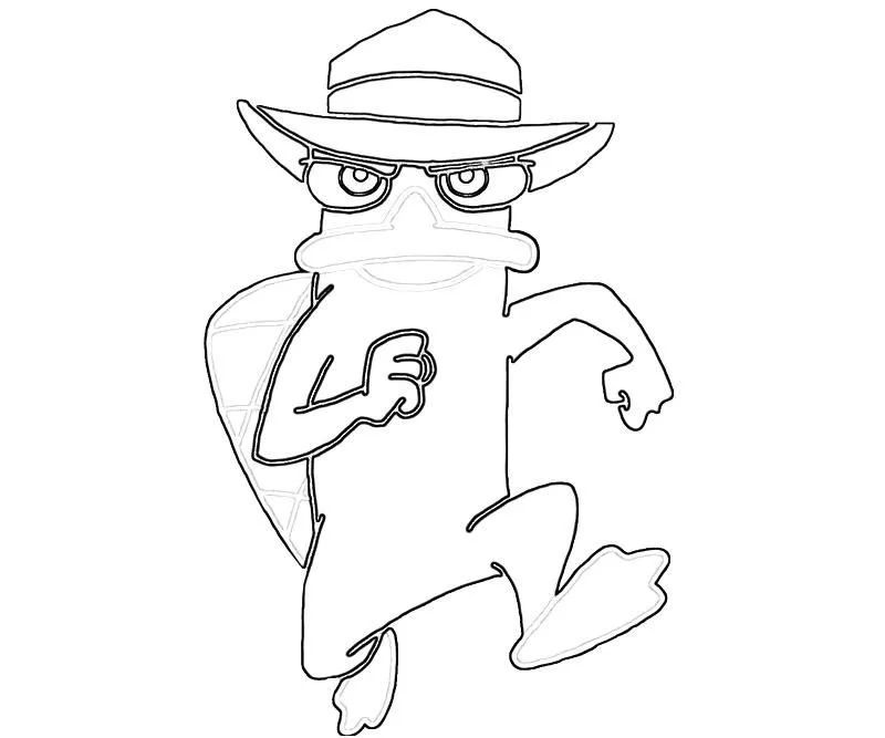 Çocuklar İçin Perry The Platypus Boyama Sayfaları 