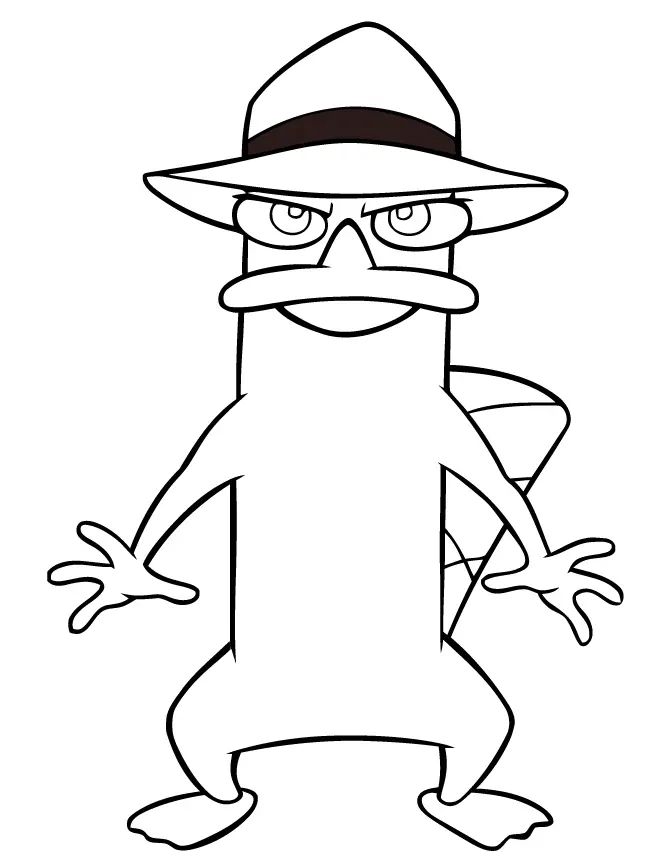 Çocuklar İçin Perry The Platypus Boyama Sayfaları 