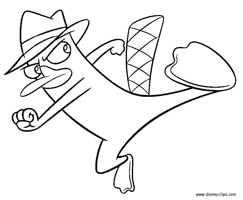 Çocuklar İçin Perry The Platypus Boyama Sayfaları 