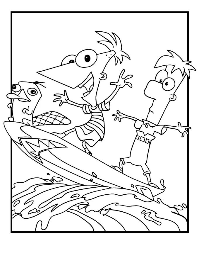 Çocuklar İçin Perry The Platypus Boyama Sayfaları 