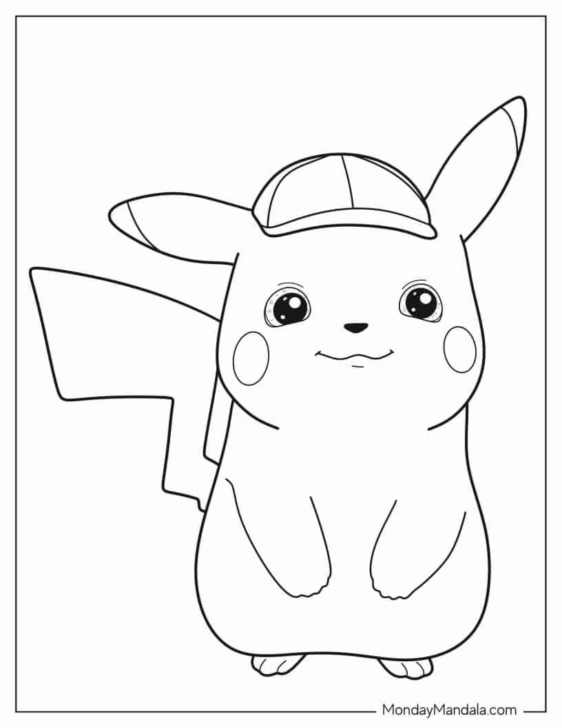 Çocuklar İçin Pikachu Boyama Sayfaları 