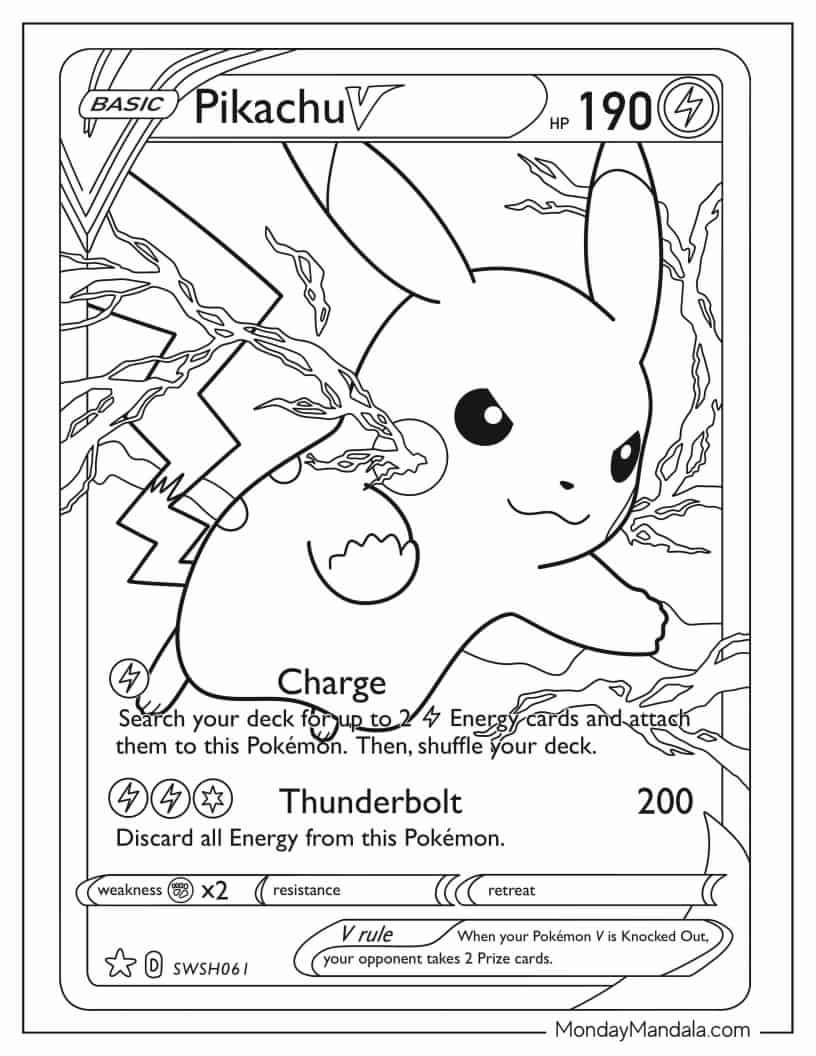 Çocuklar İçin Pikachu Boyama Sayfaları 