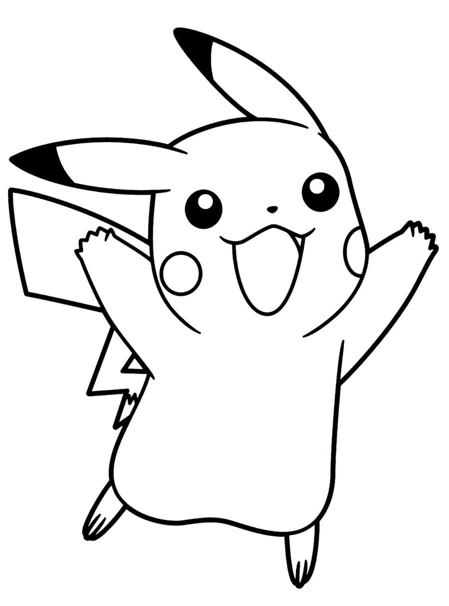 Çocuklar İçin Pikachu Boyama Sayfaları 