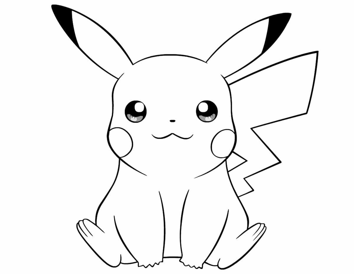 Çocuklar İçin Pikachu Boyama Sayfaları 