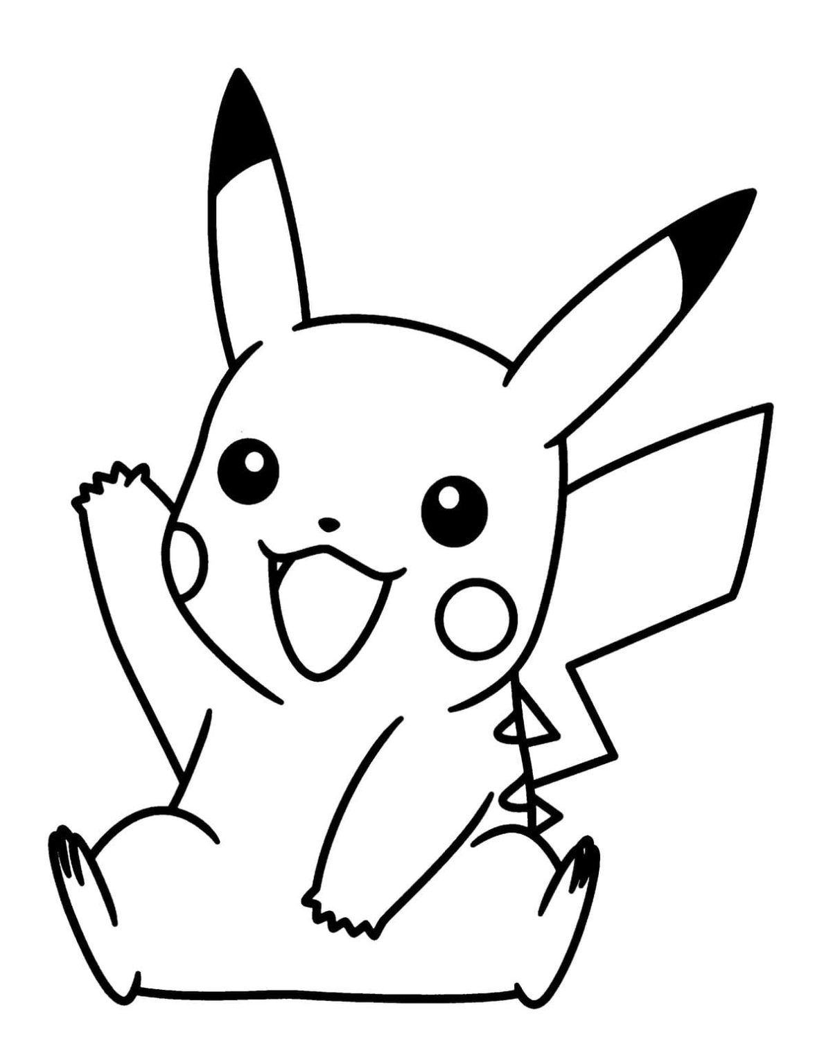 Çocuklar İçin Pikachu Boyama Sayfaları 