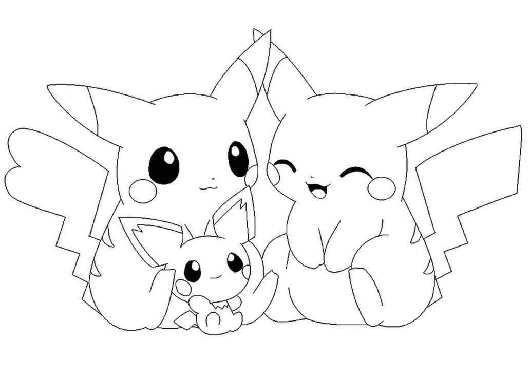 Çocuklar İçin Pikachu Boyama Sayfaları 
