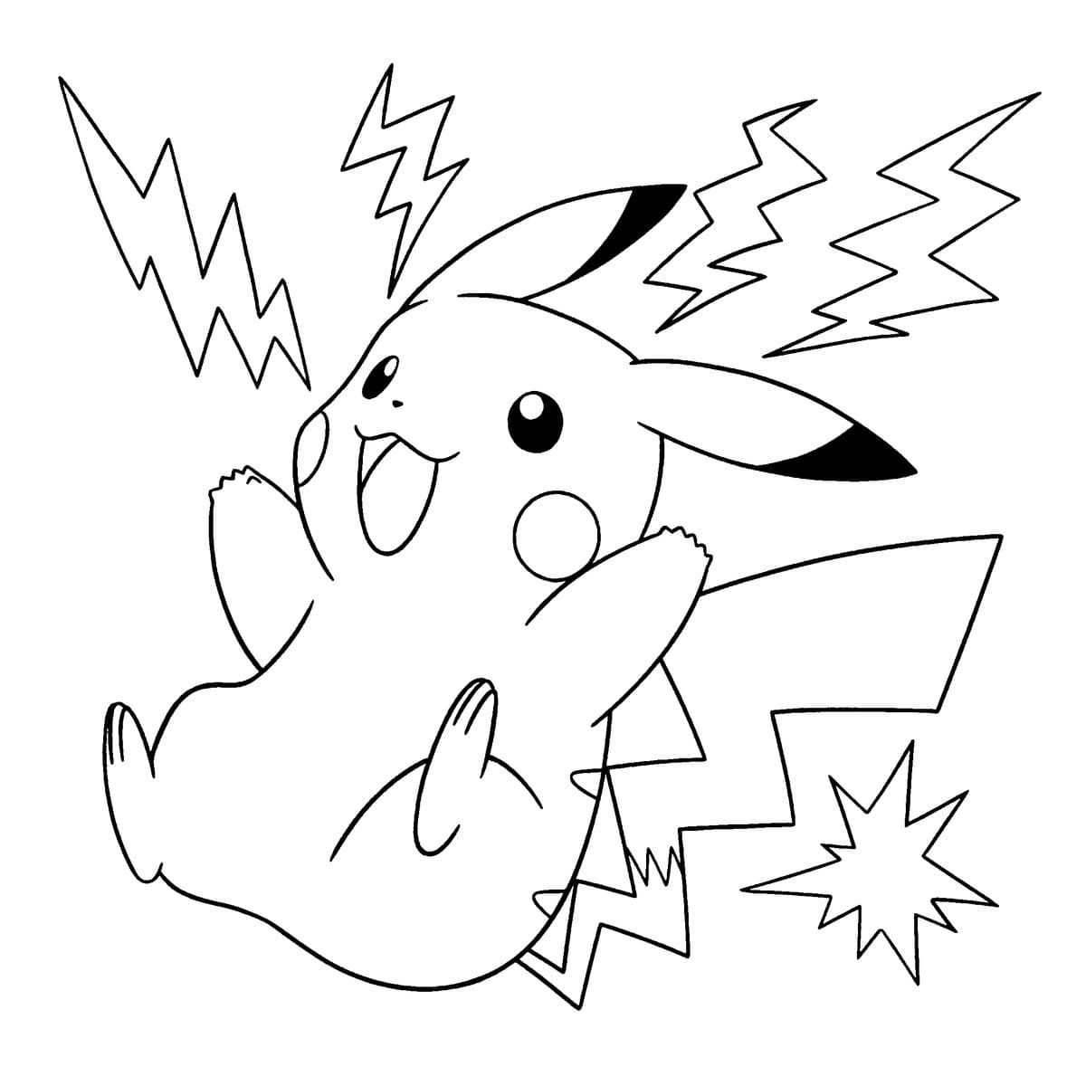 Çocuklar İçin Pikachu Boyama Sayfaları 