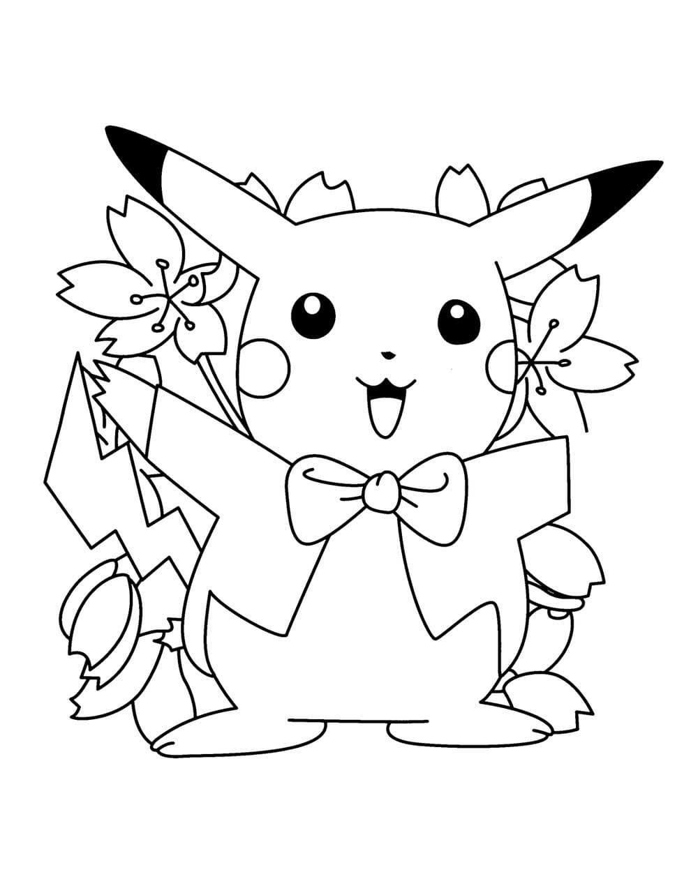 Çocuklar İçin Pikachu Boyama Sayfaları 