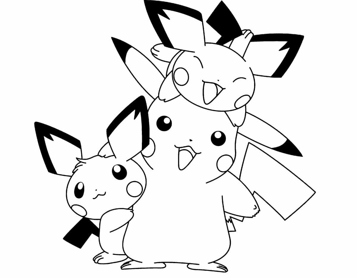 Çocuklar İçin Pikachu Boyama Sayfaları 