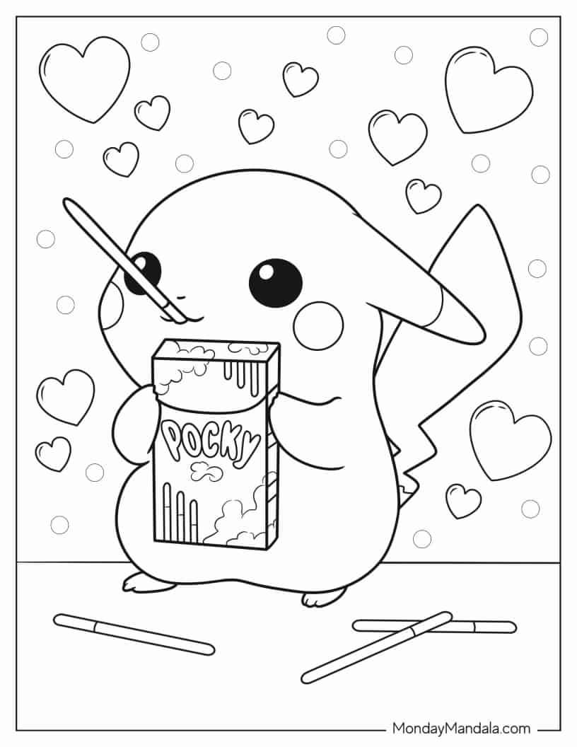 Çocuklar İçin Pikachu Boyama Sayfaları 