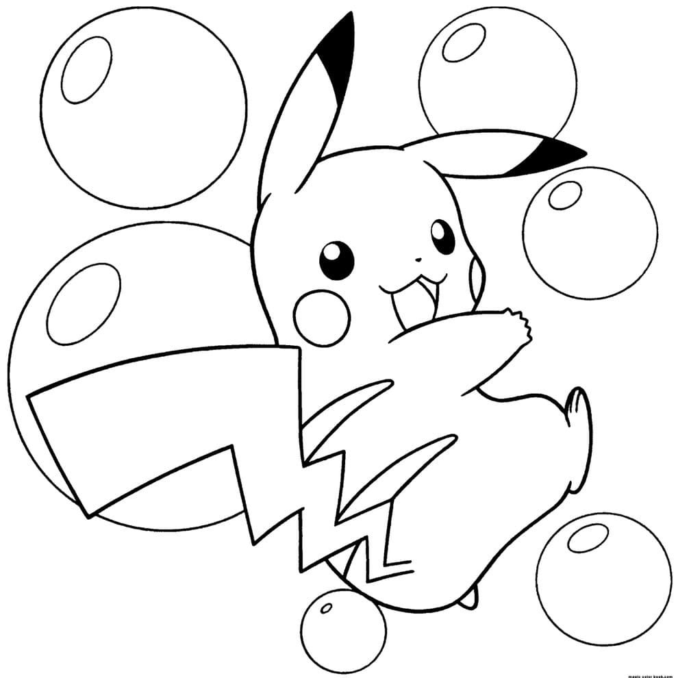 Çocuklar İçin Pikachu Boyama Sayfaları 