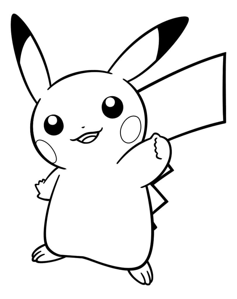 Çocuklar İçin Pikachu Boyama Sayfaları 