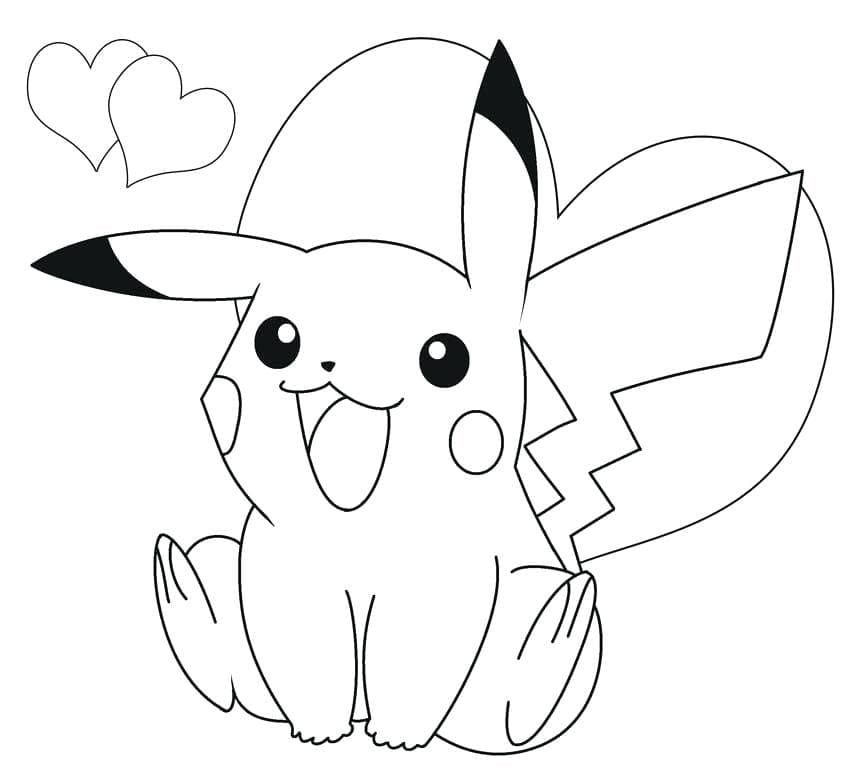 Çocuklar İçin Pikachu Boyama Sayfaları 
