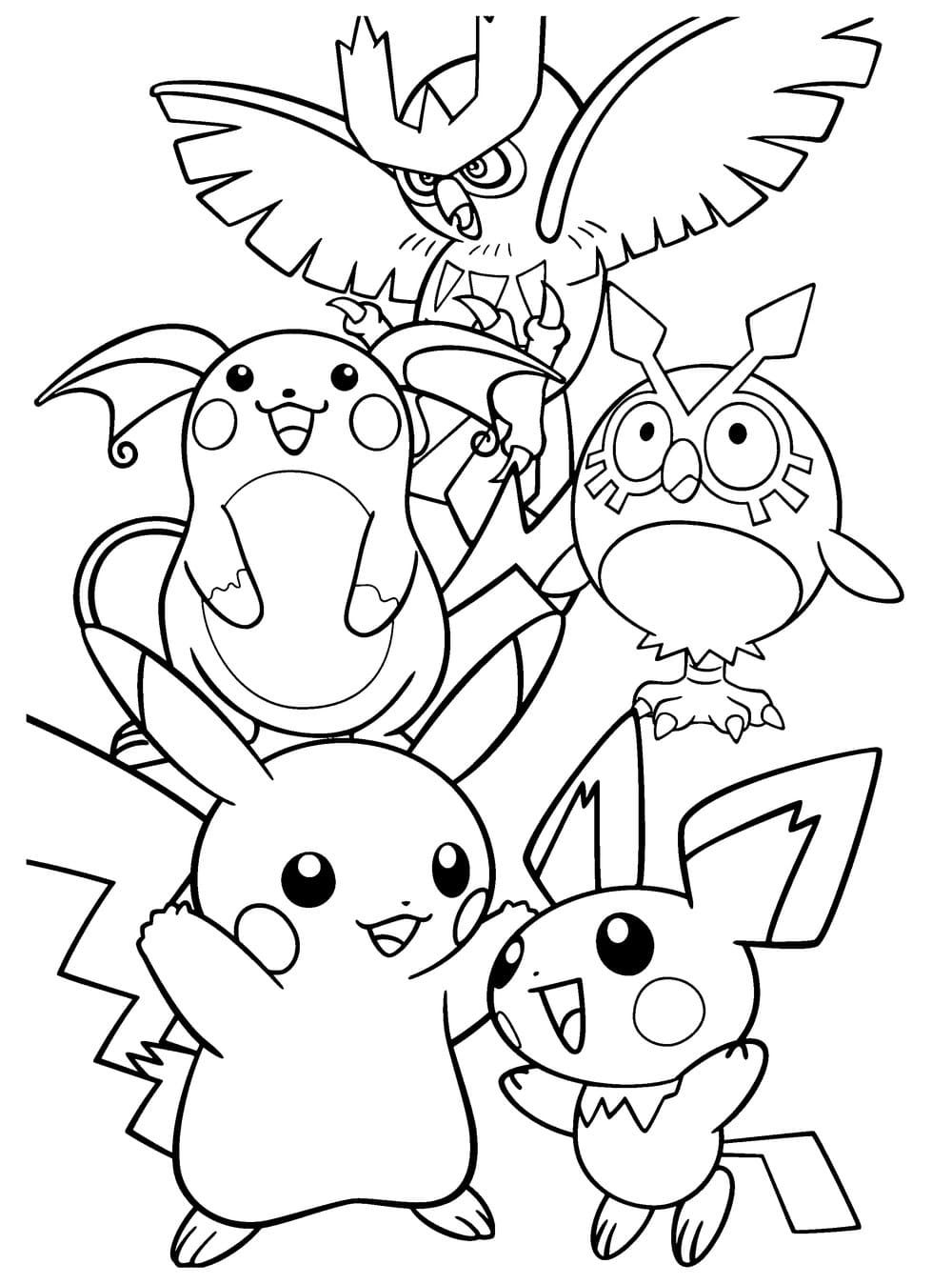 Çocuklar İçin Pikachu Boyama Sayfaları 