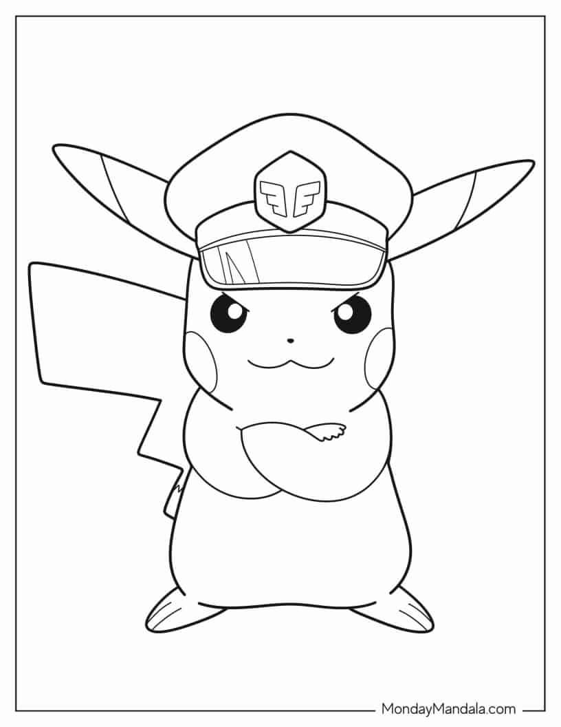 Çocuklar İçin Pikachu Boyama Sayfaları 
