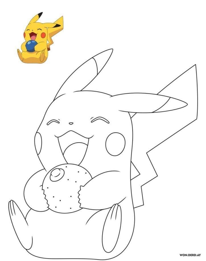 Çocuklar İçin Pikachu Boyama Sayfaları 
