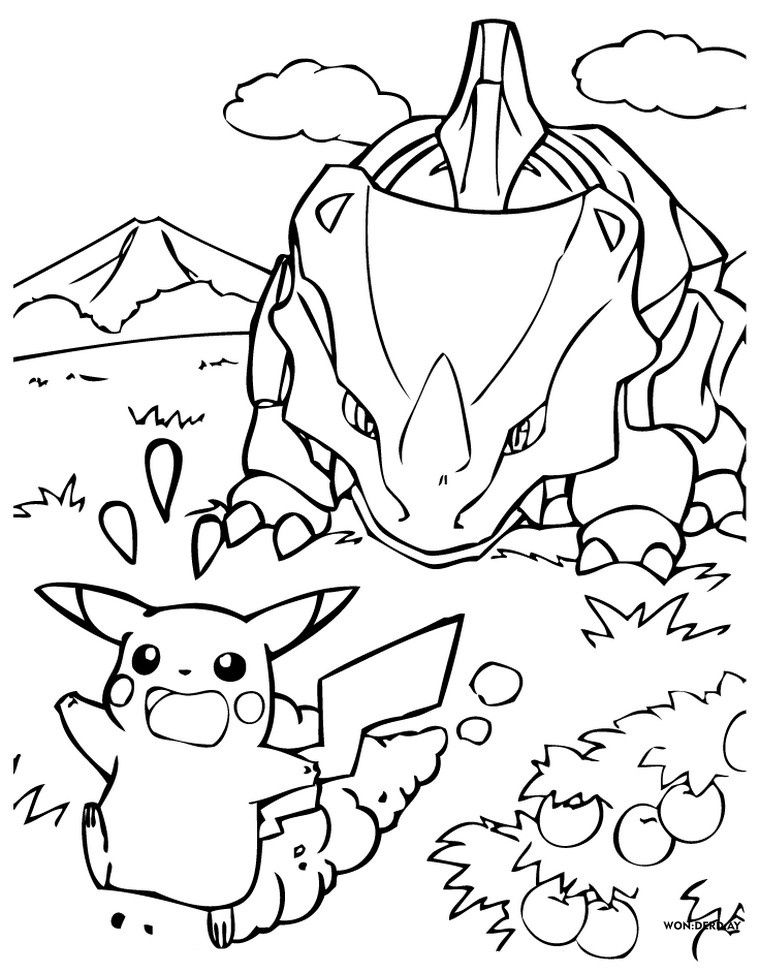 Çocuklar İçin Pikachu Boyama Sayfaları 