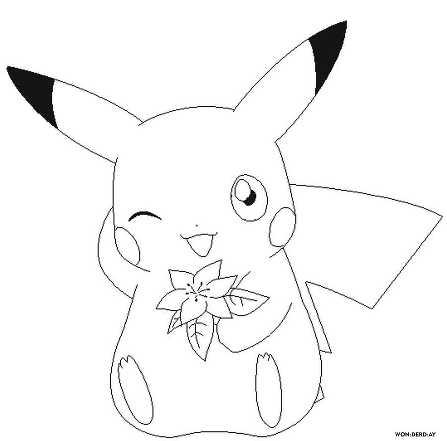 Çocuklar İçin Pikachu Boyama Sayfaları 