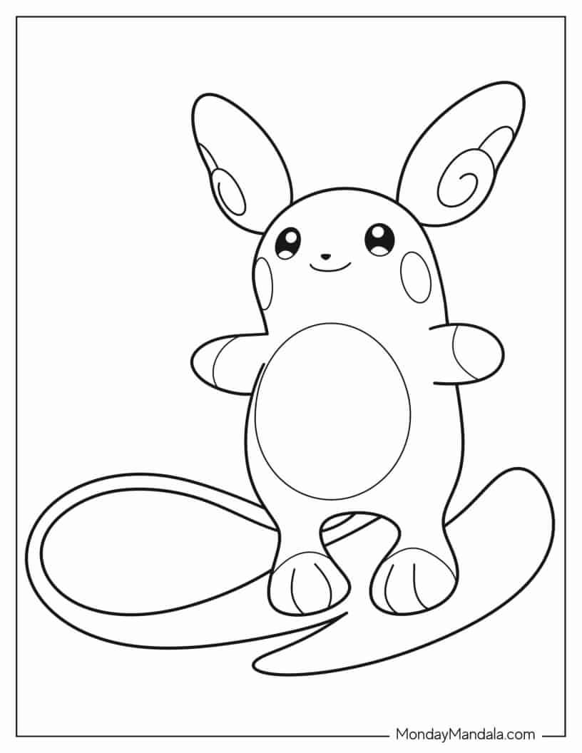Çocuklar İçin Pikachu Boyama Sayfaları 