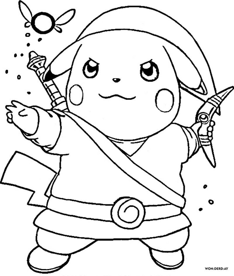 Çocuklar İçin Pikachu Boyama Sayfaları 