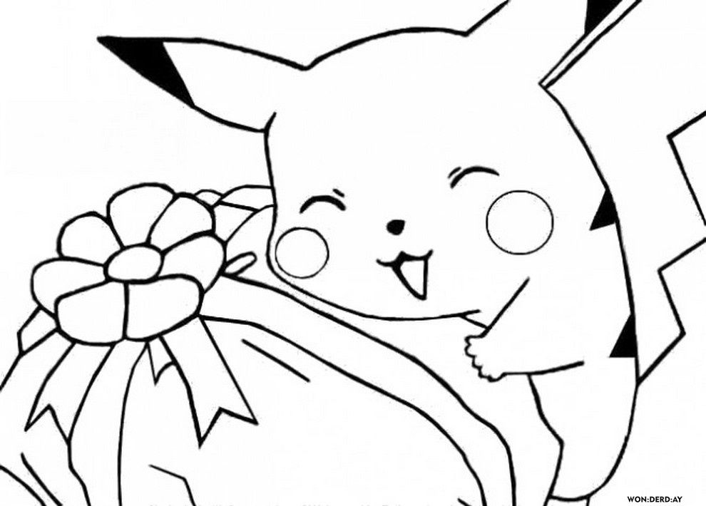 Çocuklar İçin Pikachu Boyama Sayfaları 
