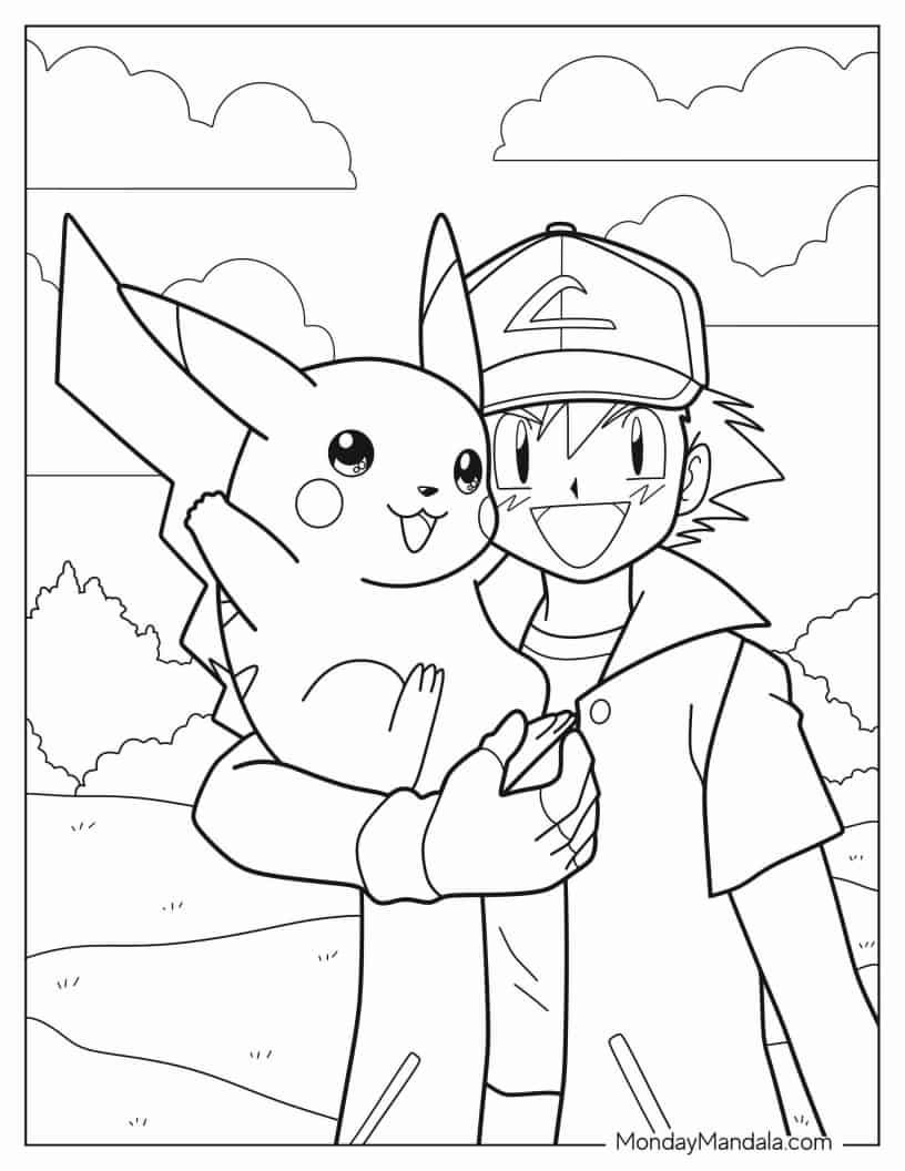Çocuklar İçin Pikachu Boyama Sayfaları 