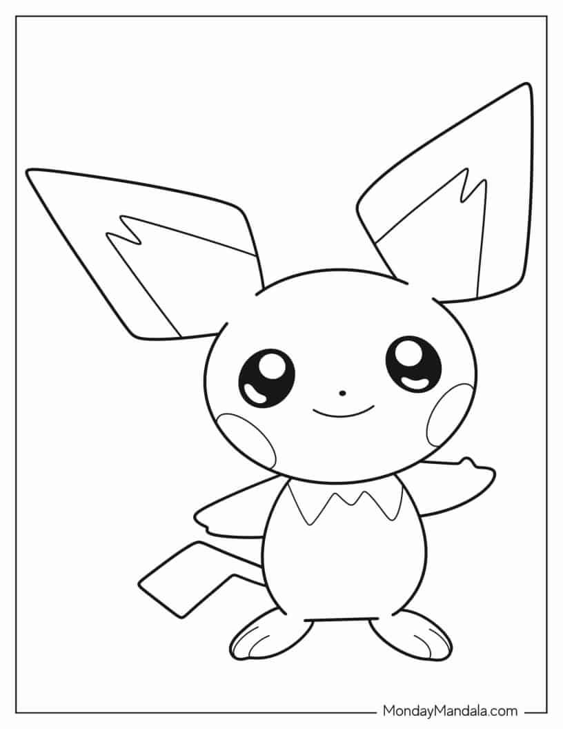 Çocuklar İçin Pikachu Boyama Sayfaları 