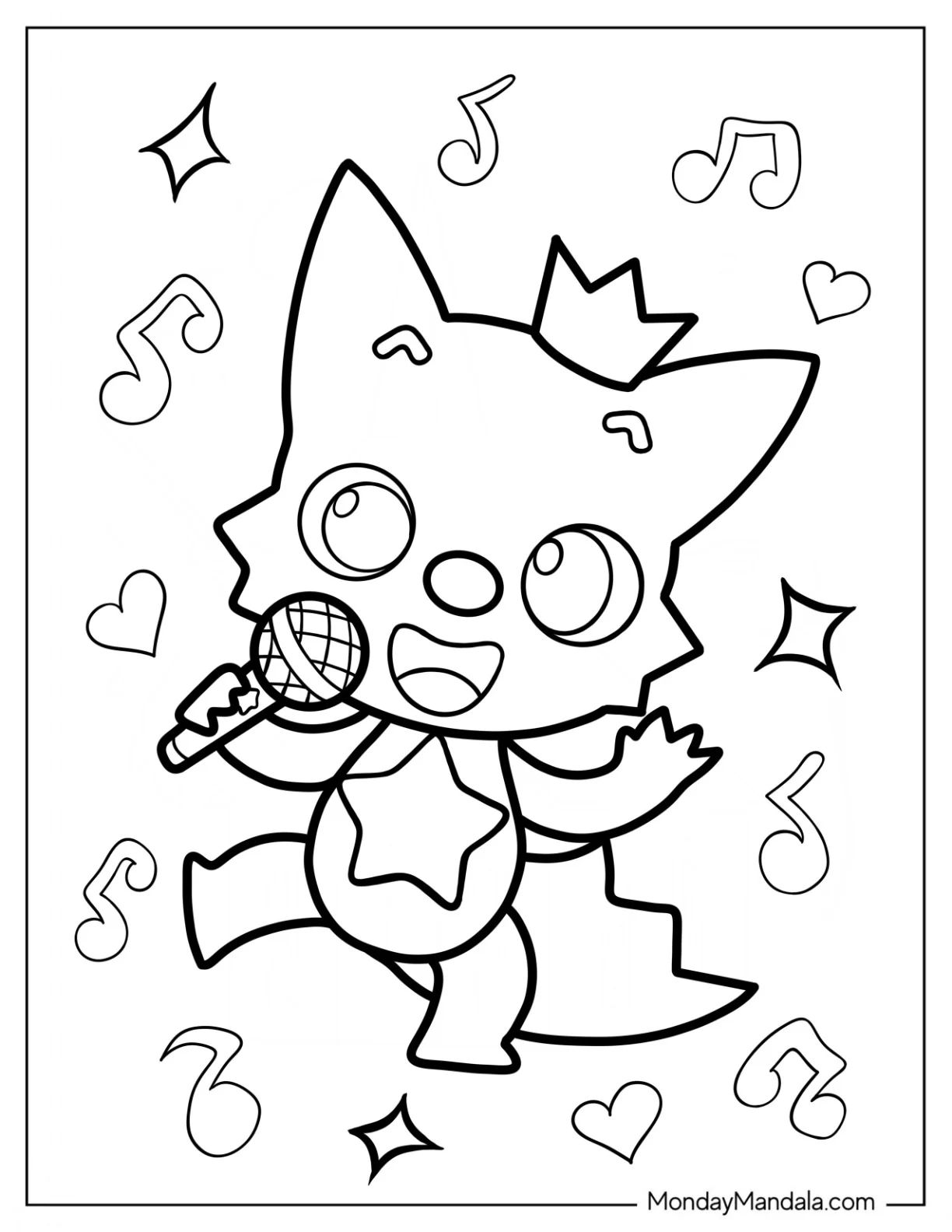 Çocuklar İçin Pinkfong Boyama Sayfaları 
