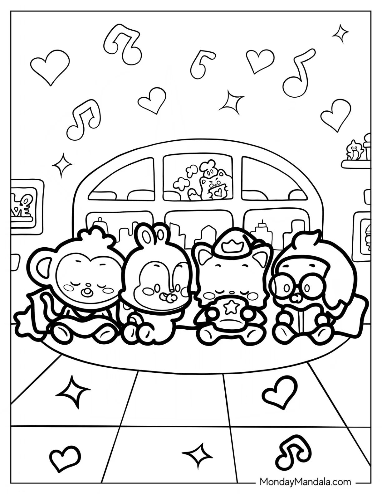 Çocuklar İçin Pinkfong Boyama Sayfaları 