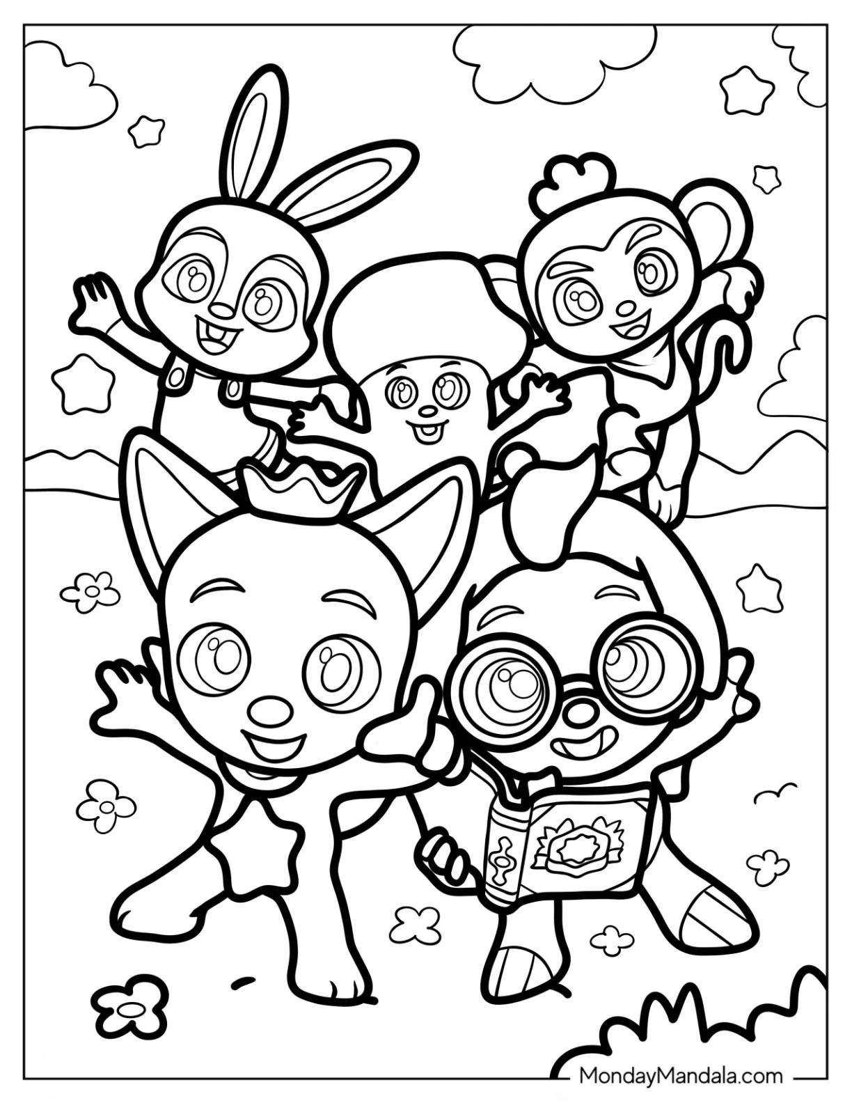 Çocuklar İçin Pinkfong Boyama Sayfaları 