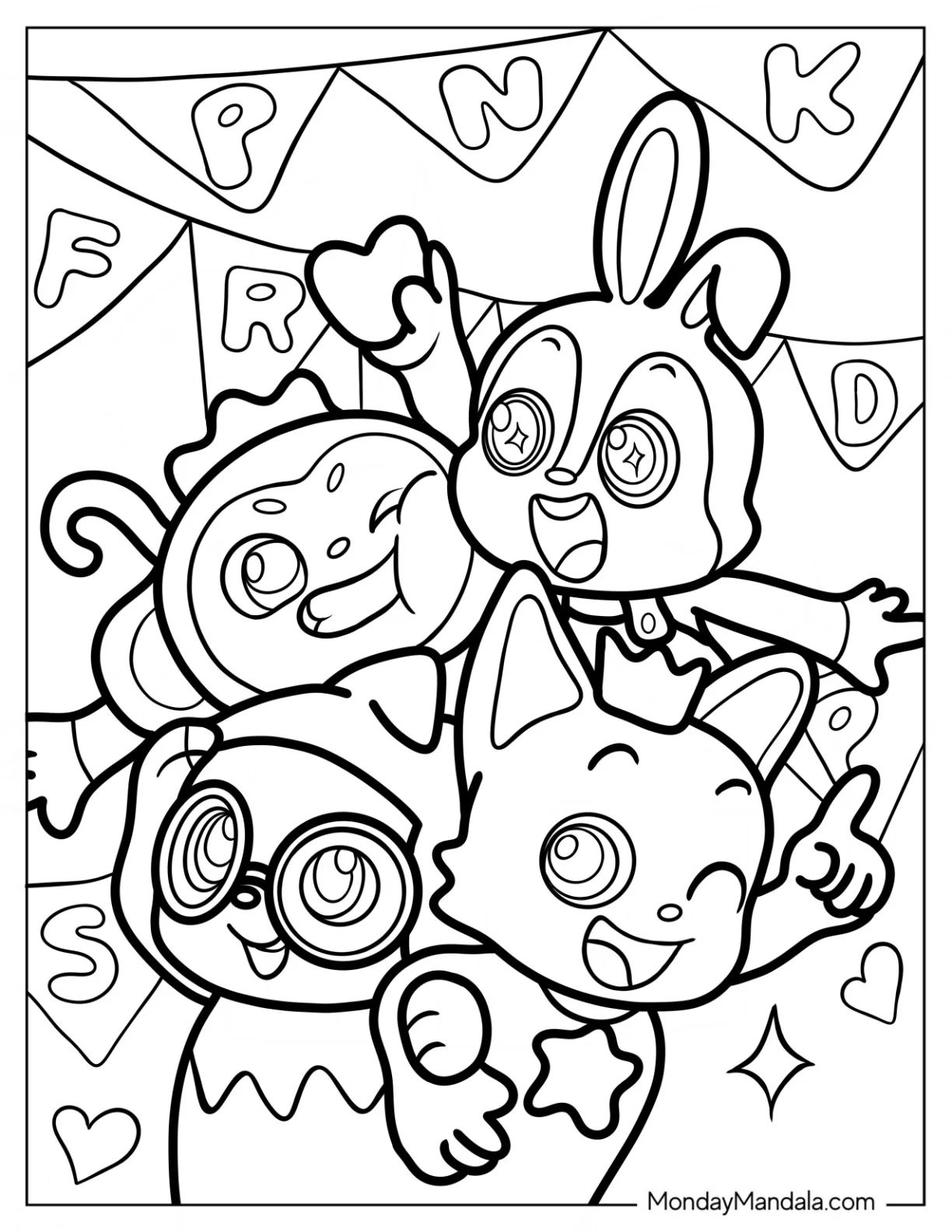 Çocuklar İçin Pinkfong Boyama Sayfaları 