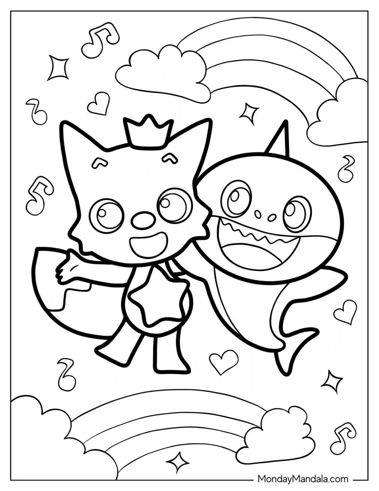 Çocuklar İçin Pinkfong Boyama Sayfaları 