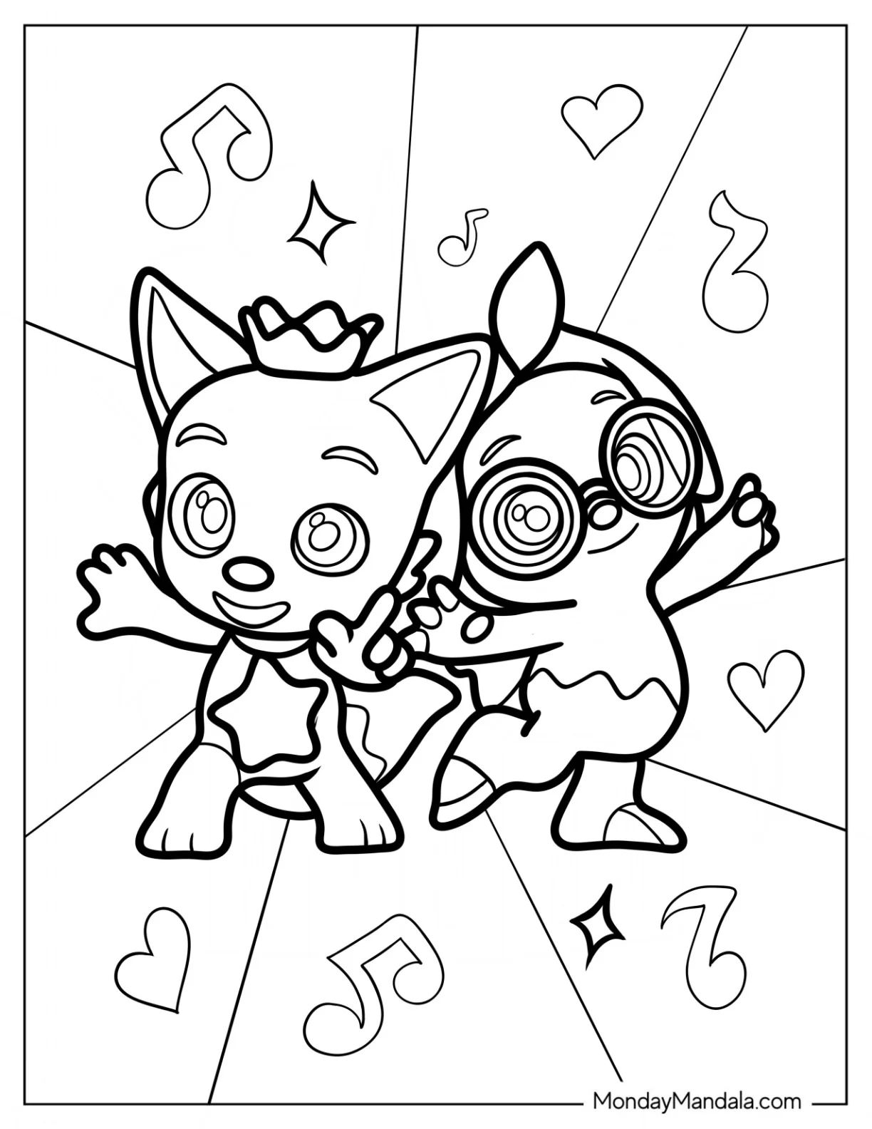 Çocuklar İçin Pinkfong Boyama Sayfaları 