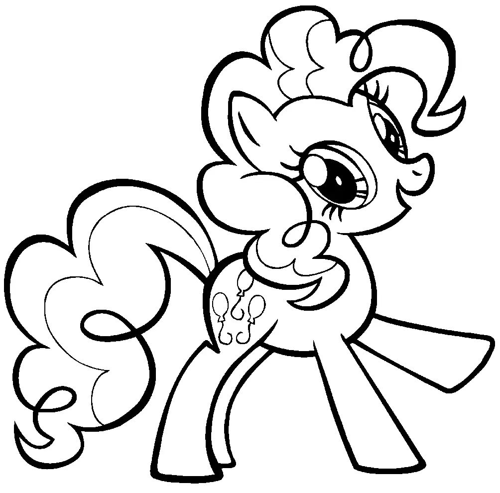 Çocuklar İçin Pinkie Pie Boyama Sayfaları 