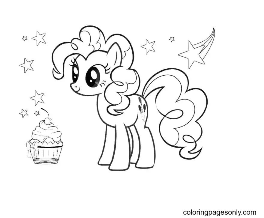 Çocuklar İçin Pinkie Pie Boyama Sayfaları 