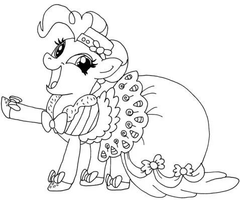 Çocuklar İçin Pinkie Pie Boyama Sayfaları 