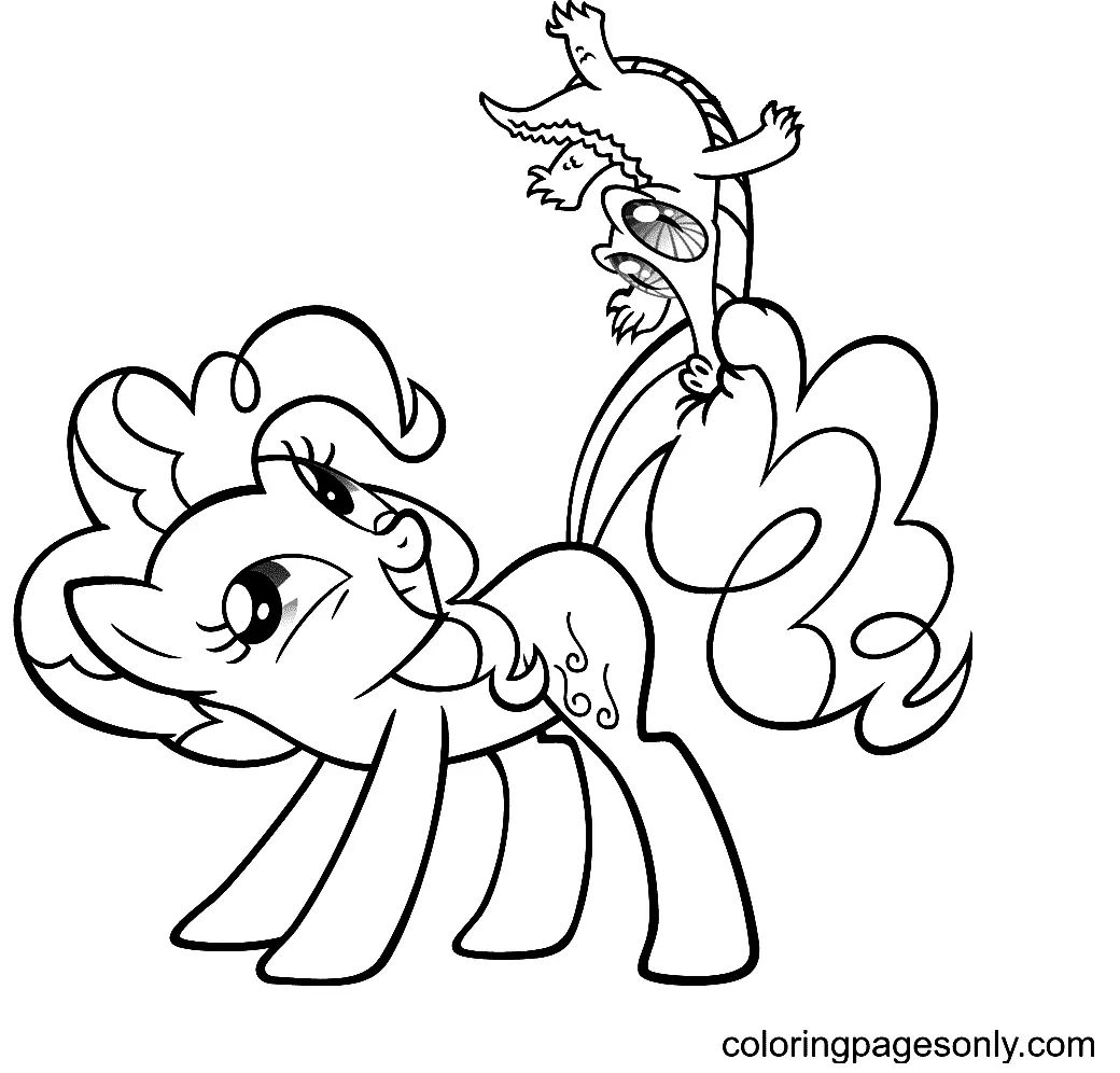 Çocuklar İçin Pinkie Pie Boyama Sayfaları 