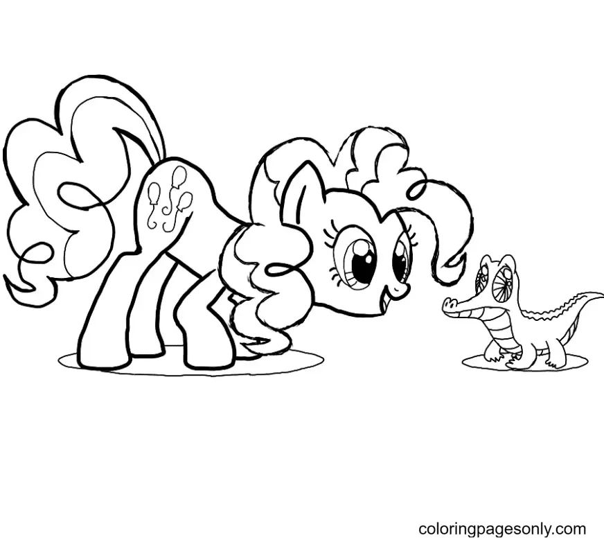 Çocuklar İçin Pinkie Pie Boyama Sayfaları 