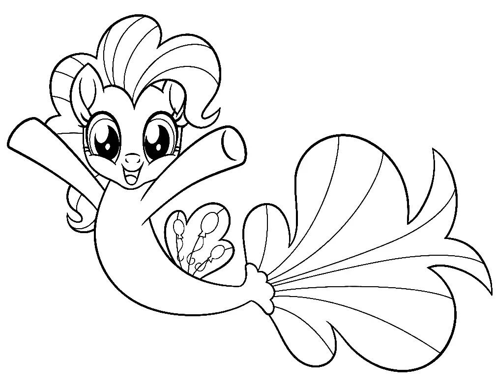 Çocuklar İçin Pinkie Pie Boyama Sayfaları 