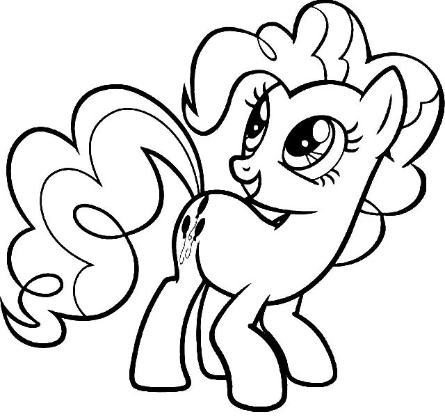 Çocuklar İçin Pinkie Pie Boyama Sayfaları 
