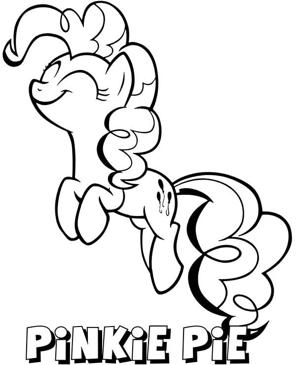 Çocuklar İçin Pinkie Pie Boyama Sayfaları 