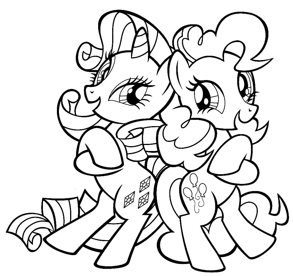 Çocuklar İçin Pinkie Pie Boyama Sayfaları 