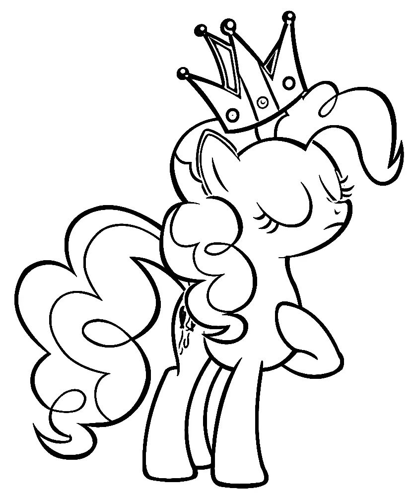 Çocuklar İçin Pinkie Pie Boyama Sayfaları 