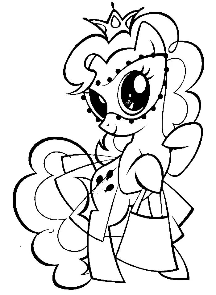 Çocuklar İçin Pinkie Pie Boyama Sayfaları 