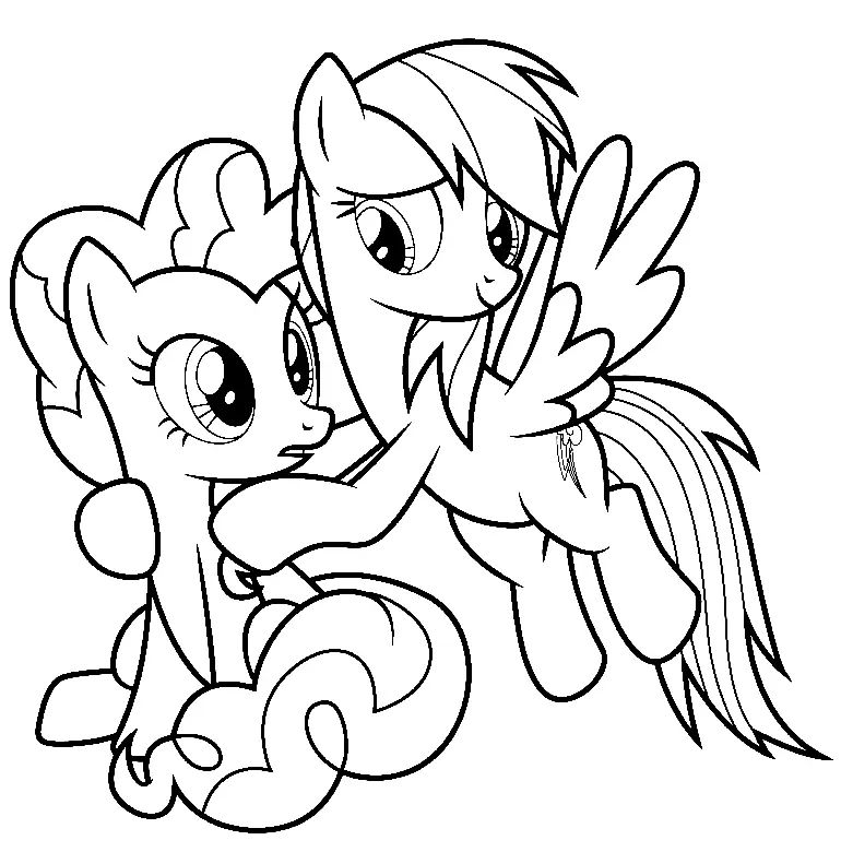 Çocuklar İçin Pinkie Pie Boyama Sayfaları 
