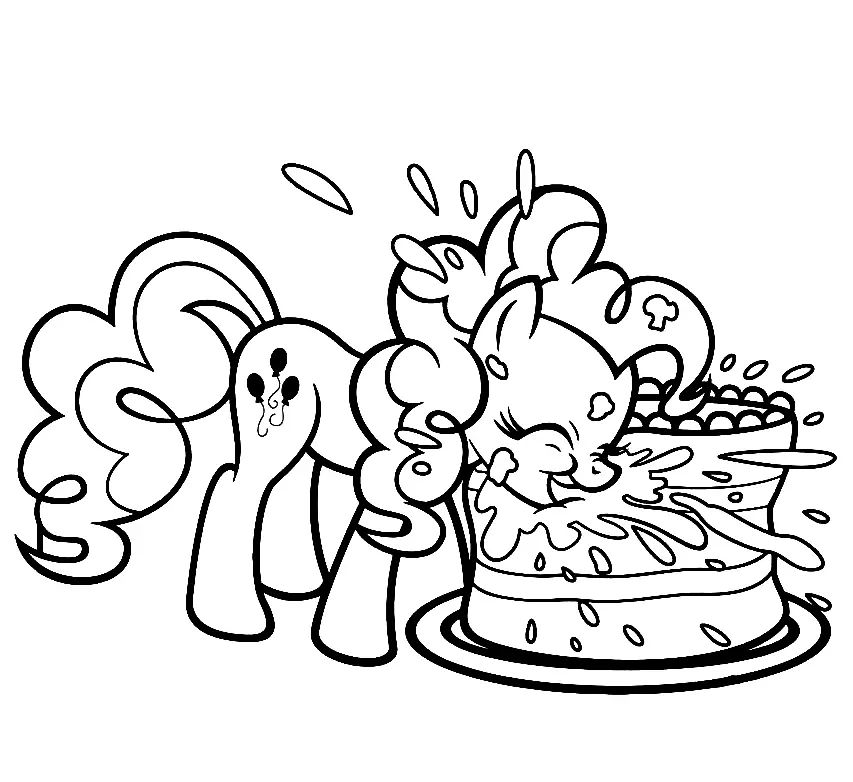 Çocuklar İçin Pinkie Pie Boyama Sayfaları 
