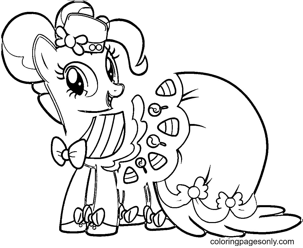 Çocuklar İçin Pinkie Pie Boyama Sayfaları 