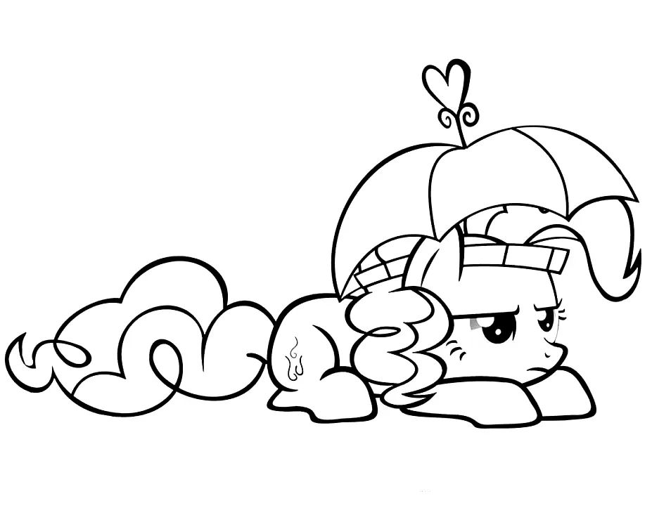 Çocuklar İçin Pinkie Pie Boyama Sayfaları 
