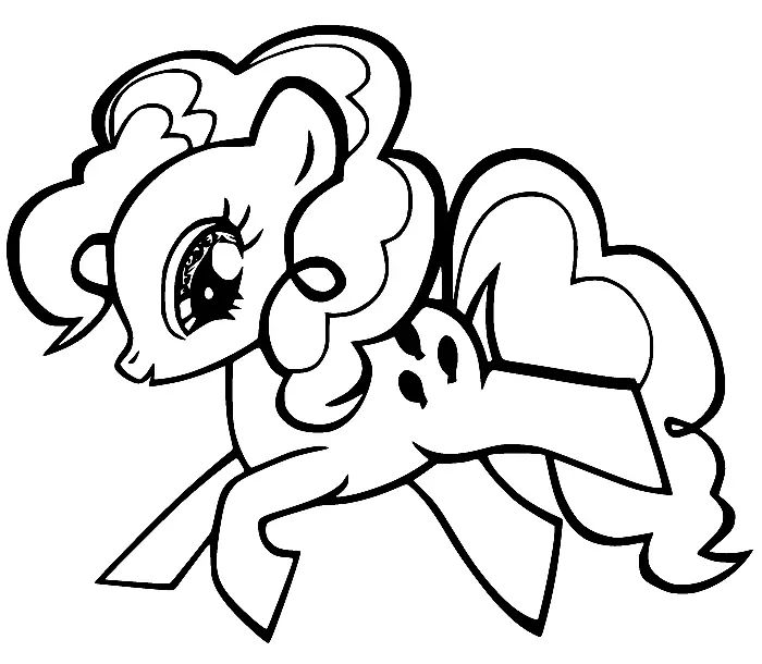 Çocuklar İçin Pinkie Pie Boyama Sayfaları 